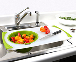 SDK-11729Nonslip Over-the-Sink Cutting Board